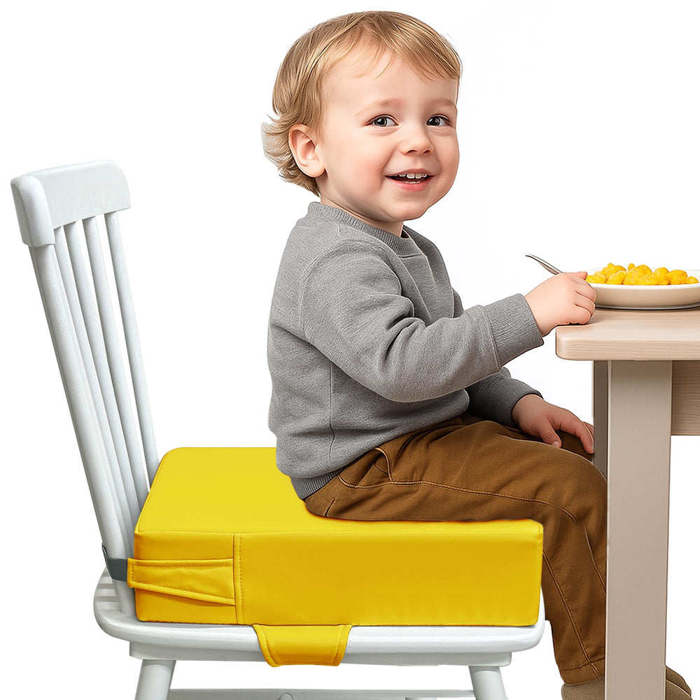 AAAini booster seat washable cushion with zipper keeps fabric fresh.