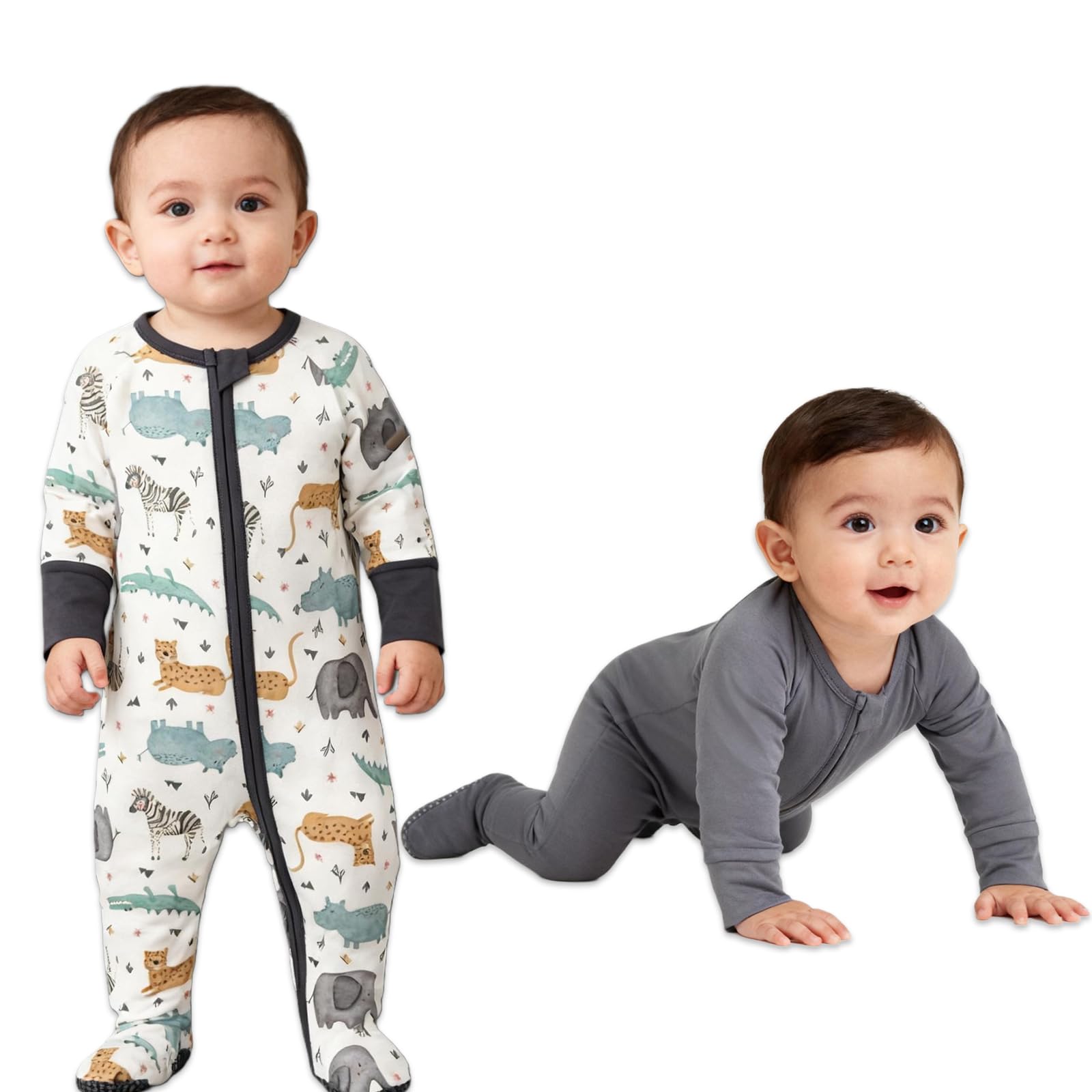Aablexema two-way zipper enables quick diaper changes