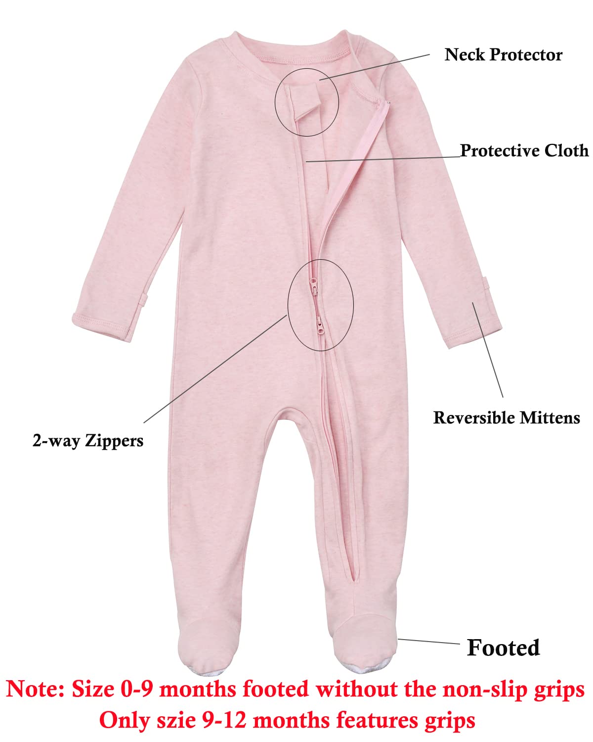 Aablexema dot-pattern baby footie pajamas with breathable cotton textures.