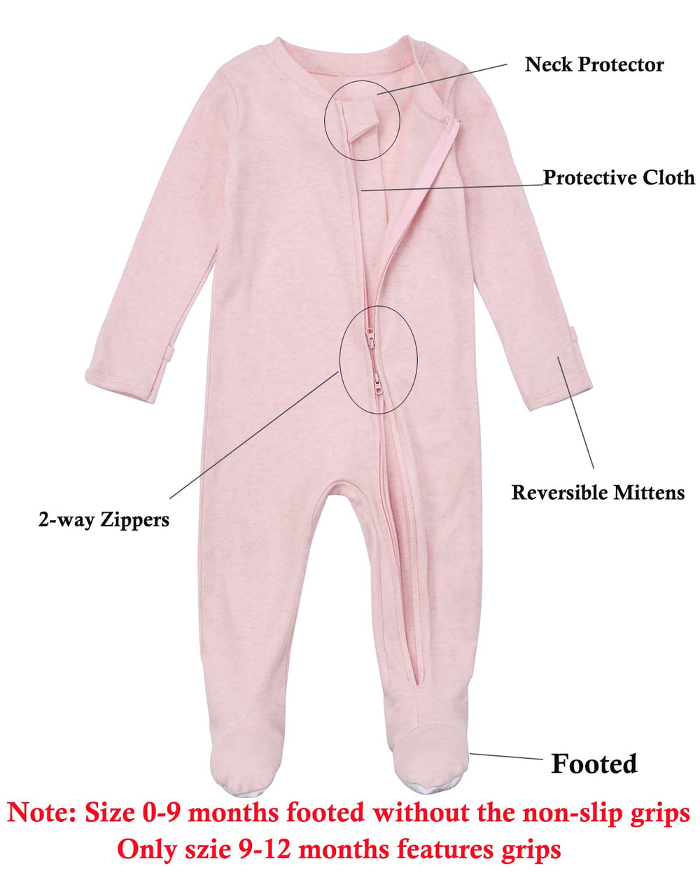 Aablexema dot-pattern baby footie pajamas with breathable cotton textures.