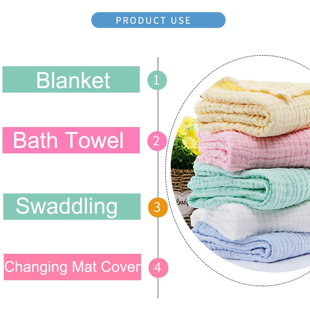 Aablexema multi-use towels as swaddle or nursing cover