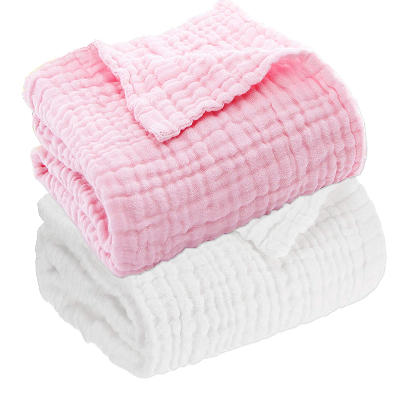 Aablexema muslin baby blanket close-up texture highlighting breathable six-layer fabric.