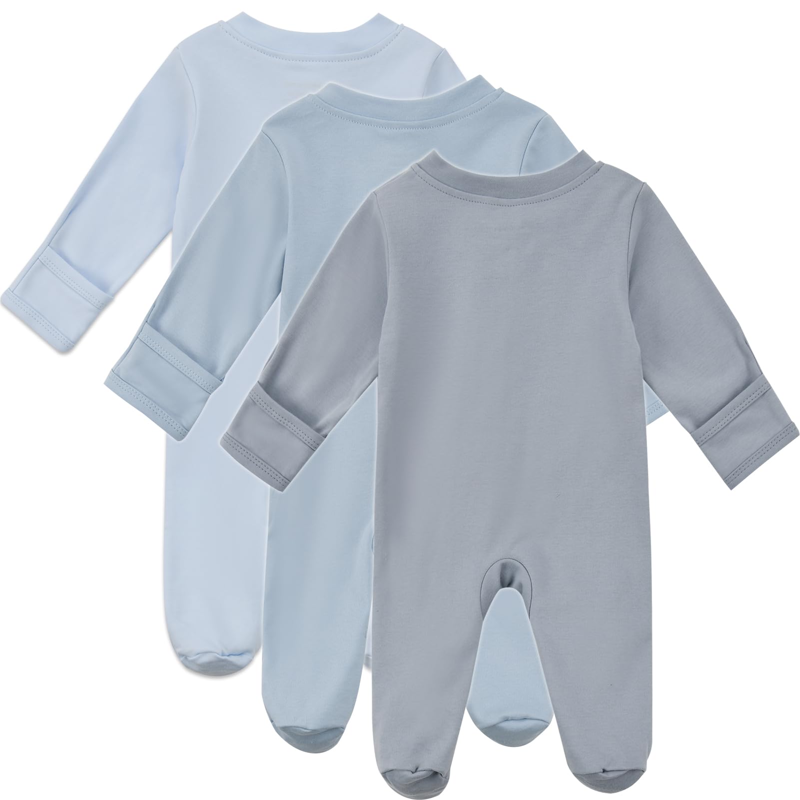 Aablexema preemie sleeper in blue with long sleeves and footed design for full coverage