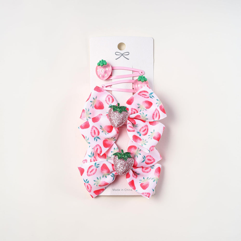 AACKS strawberry bows styled for party outfits and photos.