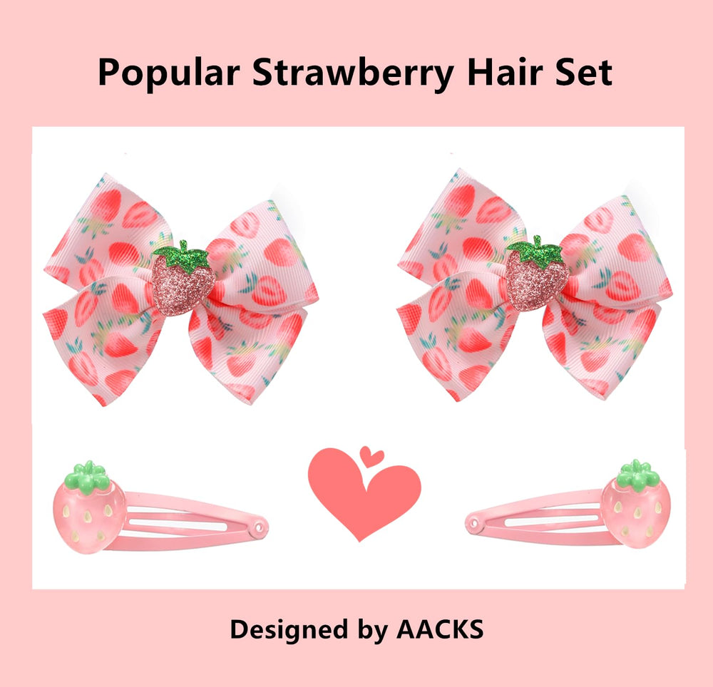 AACKS strawberry clips with gentle grip secure hair without snagging.