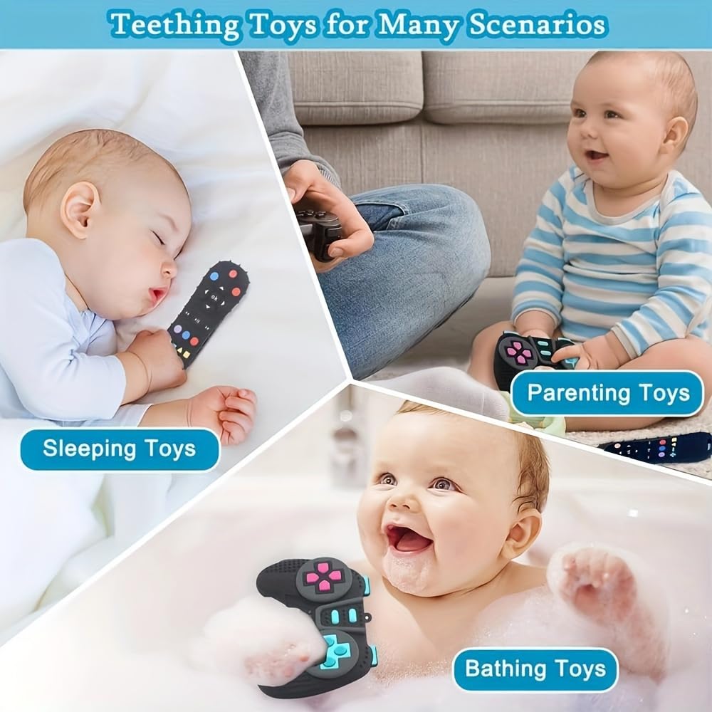 AALFA soft silicone teether close-up showing textures and grips.