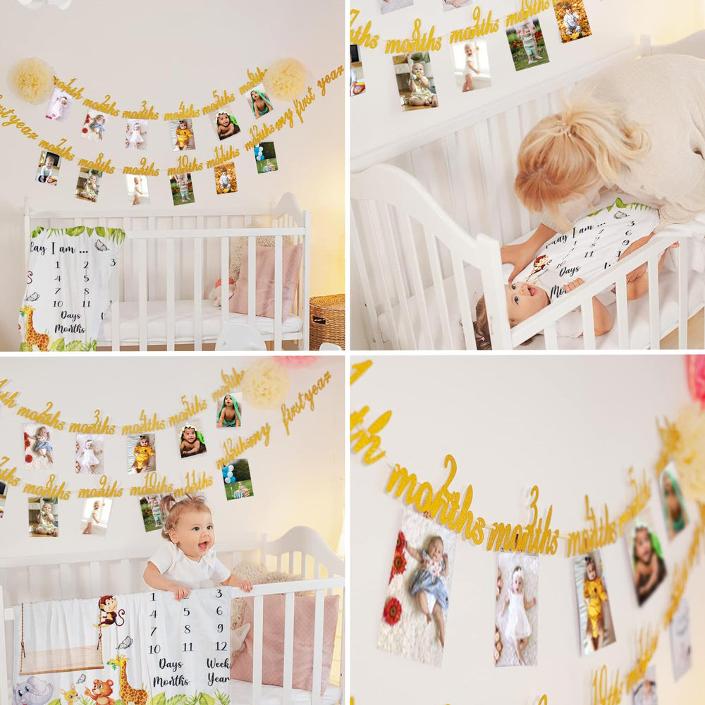 A&JS Tots birthday photo banner captures each milestone.