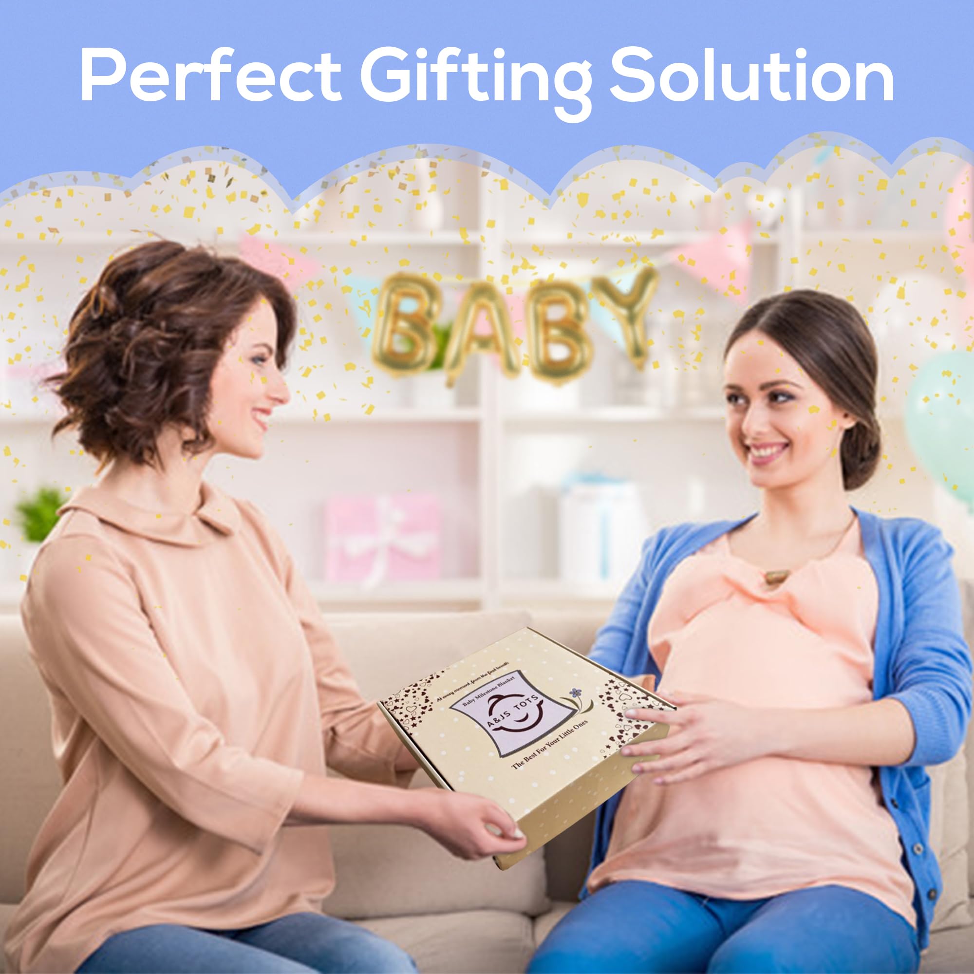 A&JS Tots elegant gift packaging for baby showers.
