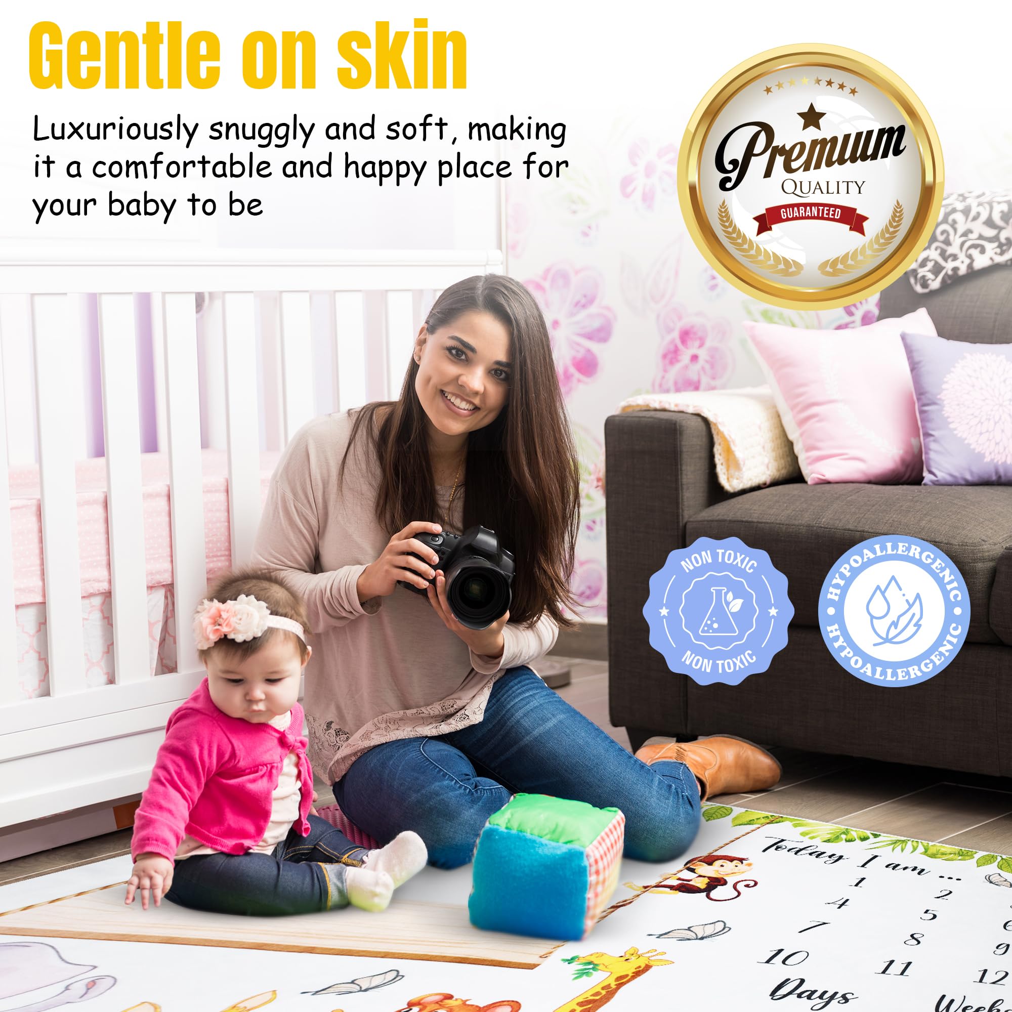 A&JS Tots soft flannel material for warmth and easy care.