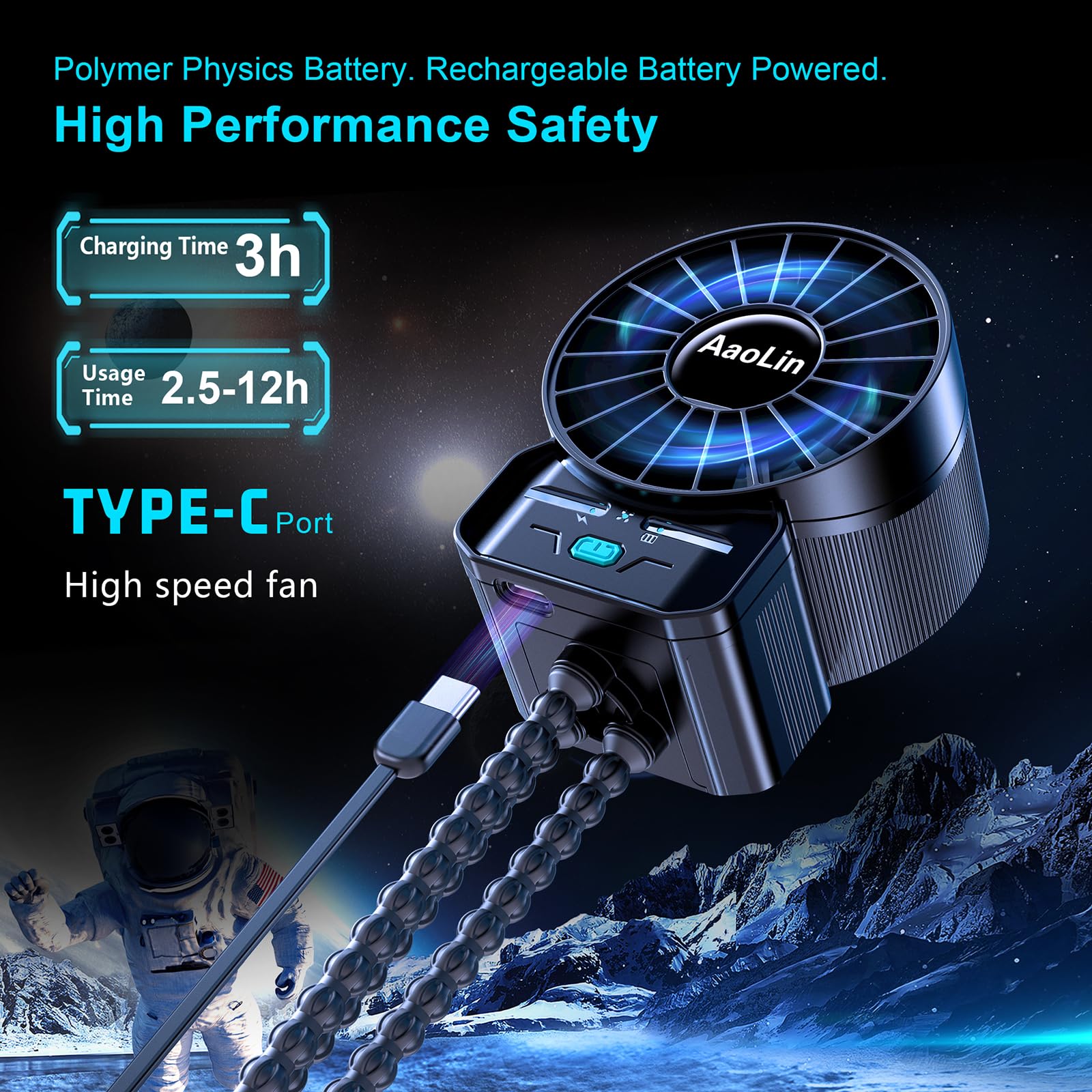 AaoLin four speed high speed fan reaches 6600 rpm with quiet operation.