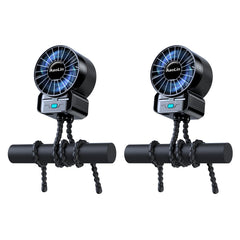 AaoLin stroller fan clipped to a stroller with adjustable head for tailored airflow.