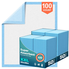 AAY disposable bed pads packaging shown for quick, reliable overnight protection
