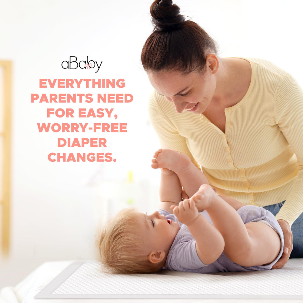 ABABY REFRESH disposable changing pad in white signals clean hygiene.