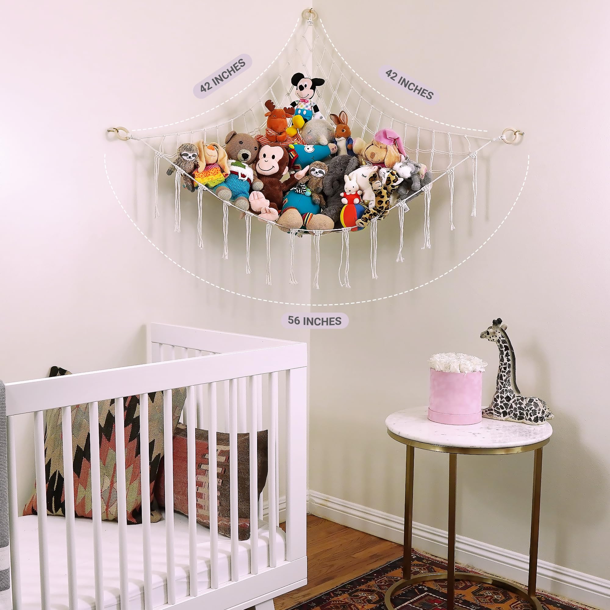 ABBY BABY beige color option blends with nursery decor and style