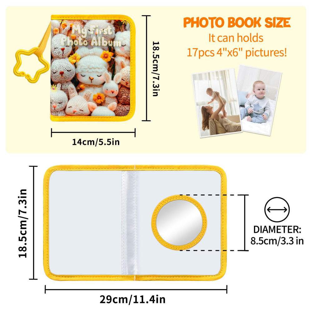 ABCKEY holds seventeen photos of 4x6 size for family memories.