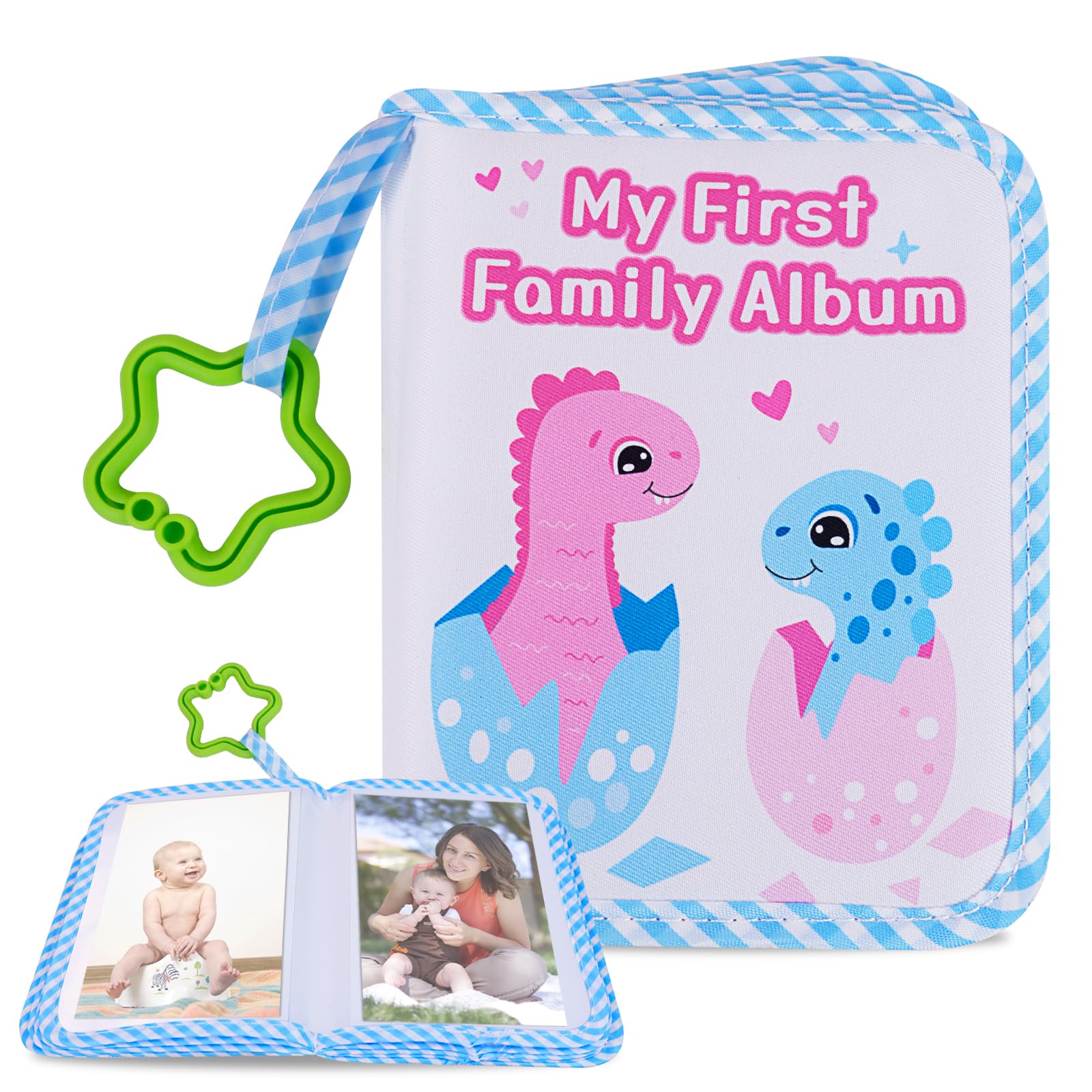 abcxgood My First Family Album blue cover offers a soft, safe keepsake for newborn memories.