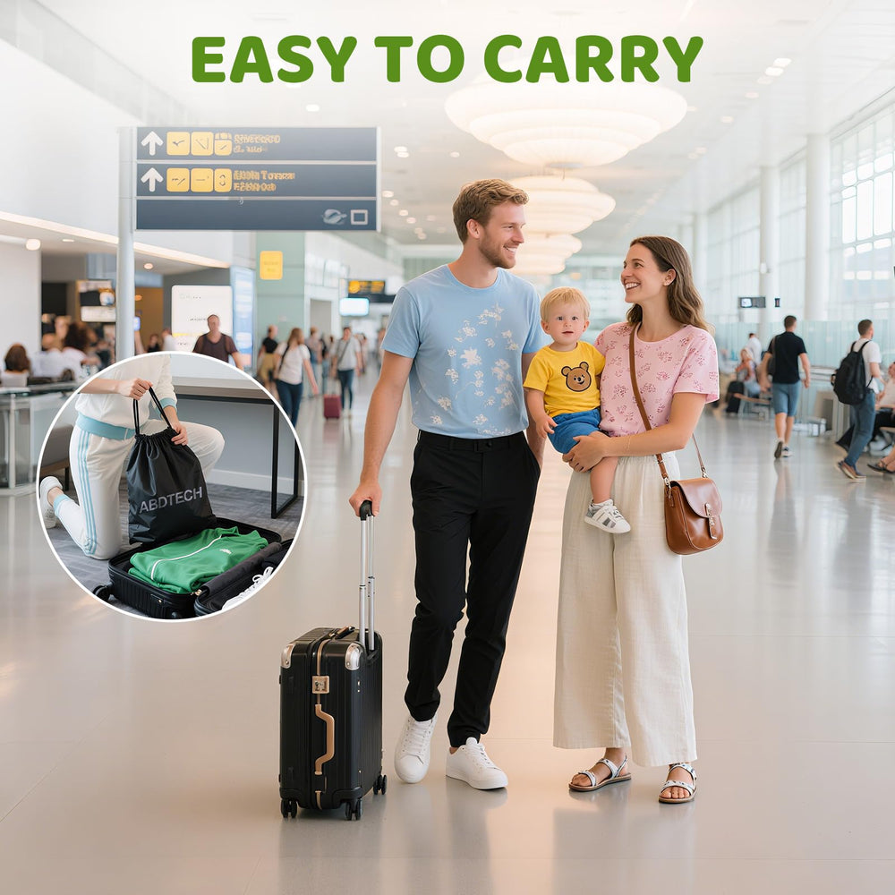 Abdtech inflatable bed safety harness provides secure sleeping space for flights.