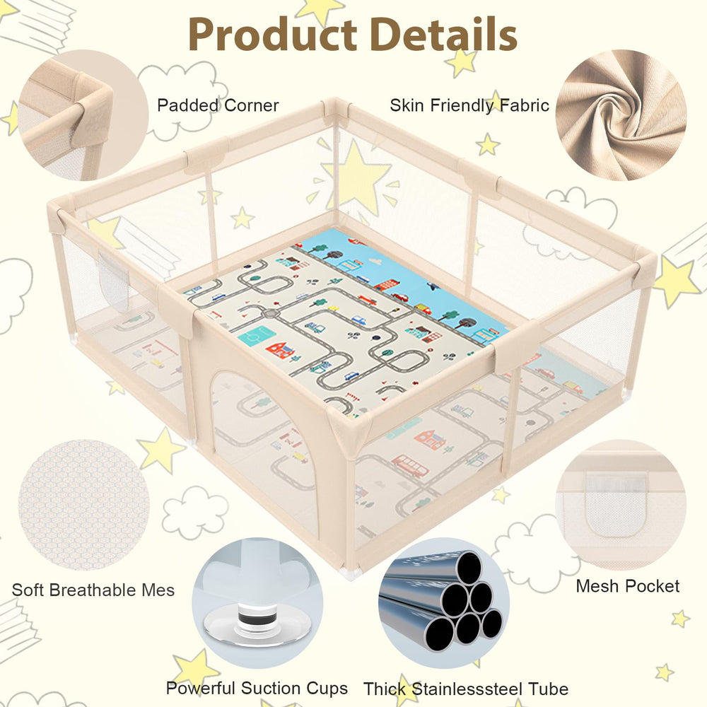 Abdtech Baby Playpen accessories pocket and zipper boost practicality.