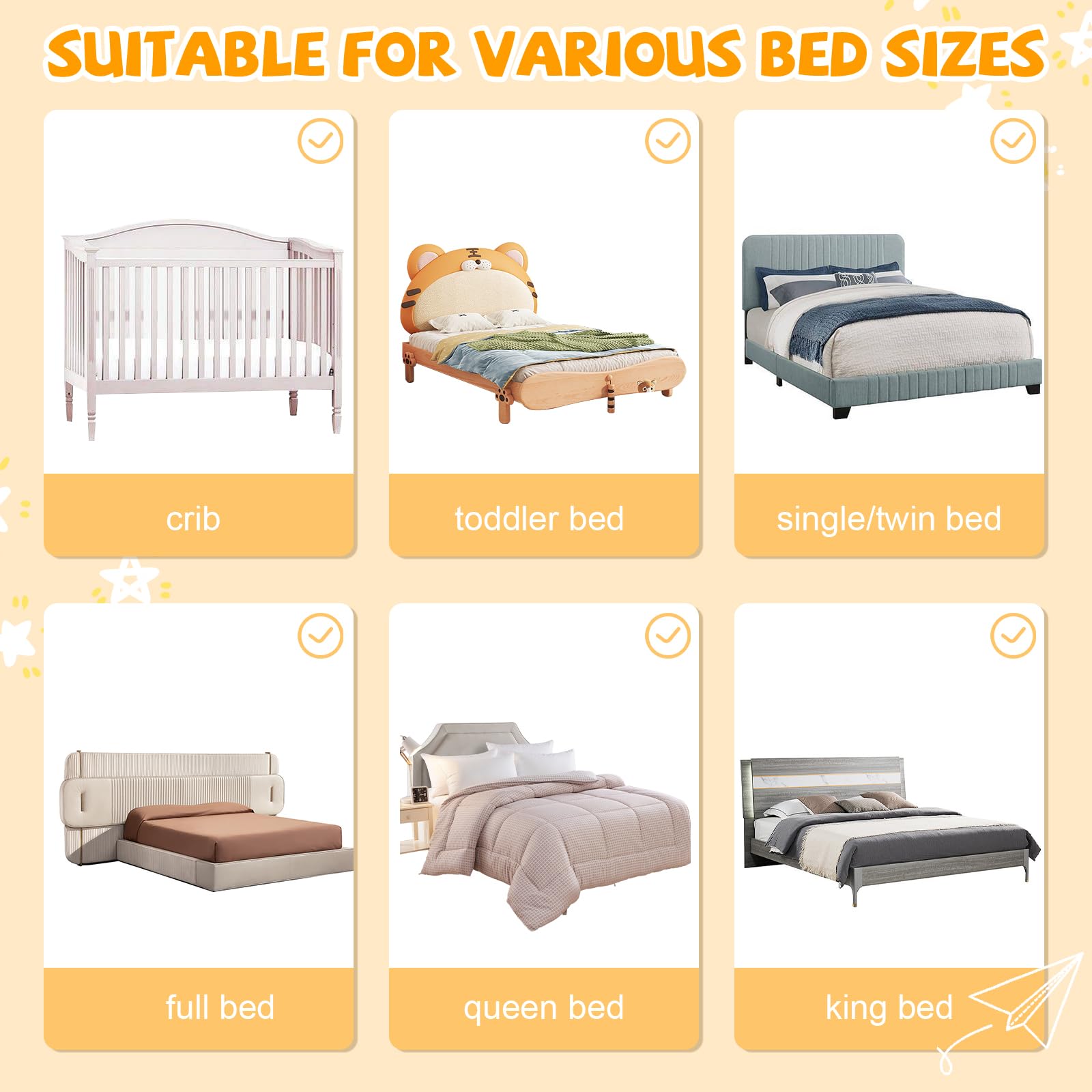 Abdtech bed guard rail supports safe, cozy sleep for toddlers.