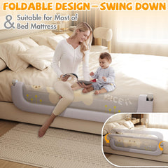 Abdtech U-shaped bed guard rail design provides sturdy protection during sleep.