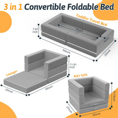 Abdtech toddler bed opens with no assembly for easy setup.