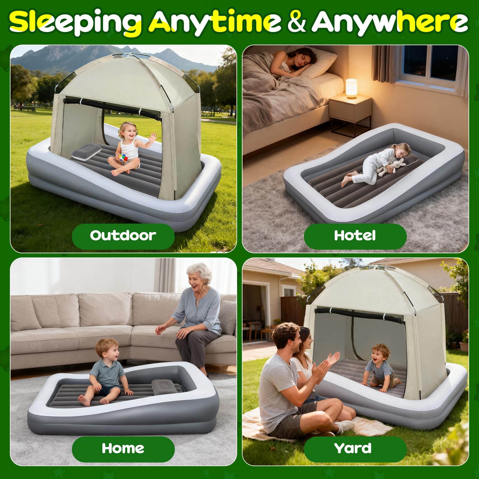 Abdtech bed converted to a play area without the mattress for versatile use