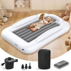 Abdtech inflatable kids travel bed front view for family trips