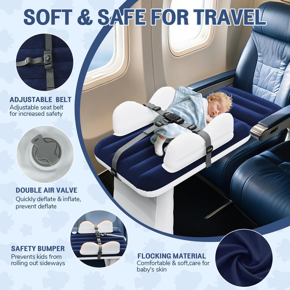 Abdtech toddler airplane bed with footrest for supported lounging