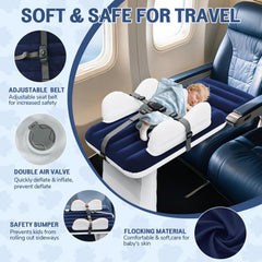 Abdtech toddler airplane bed with footrest for supported lounging