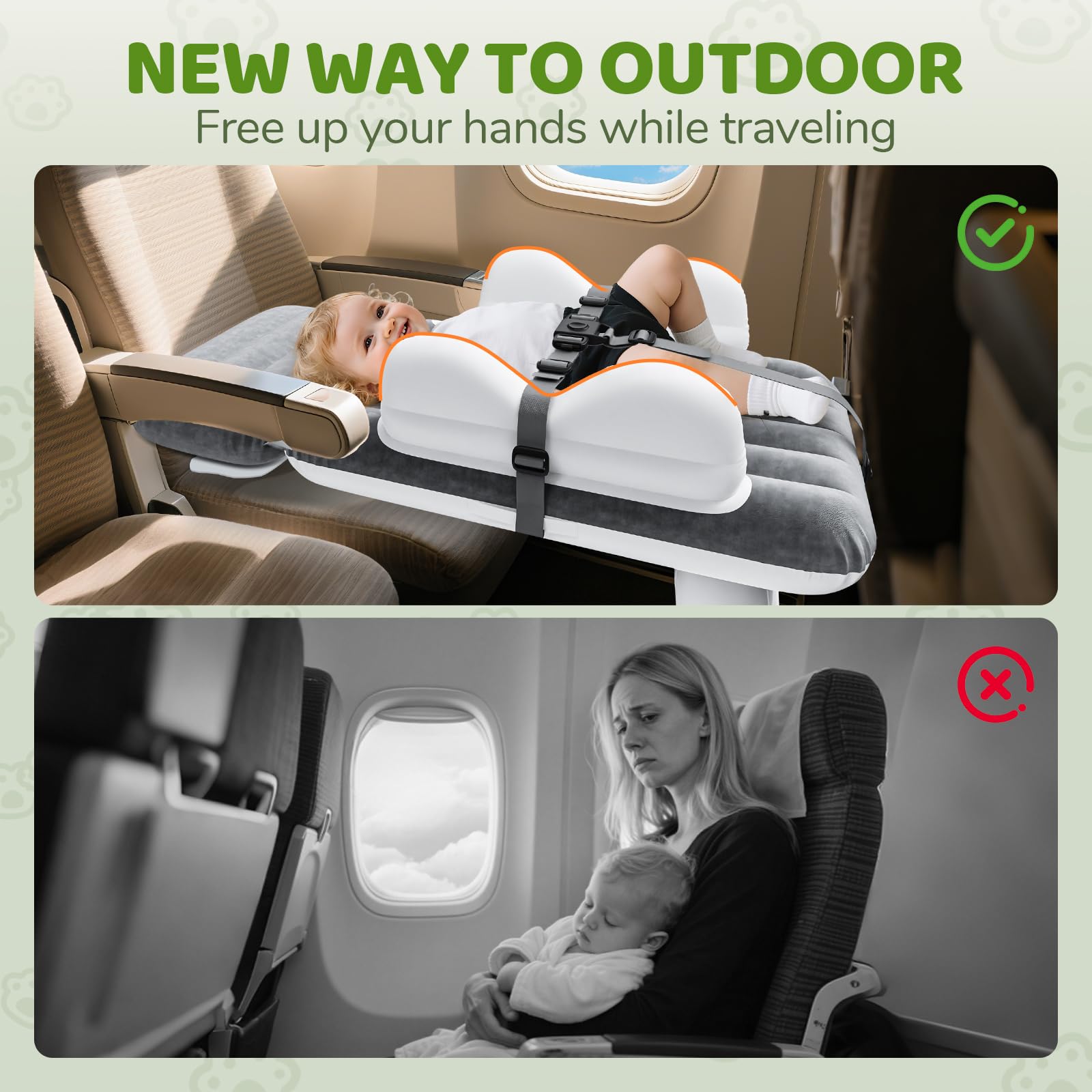 Abdtech bed rails help prevent rolling for safer sleep during flights