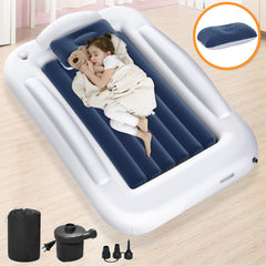 Abdtech inflatable toddler bed setup shown for quick travel inflation