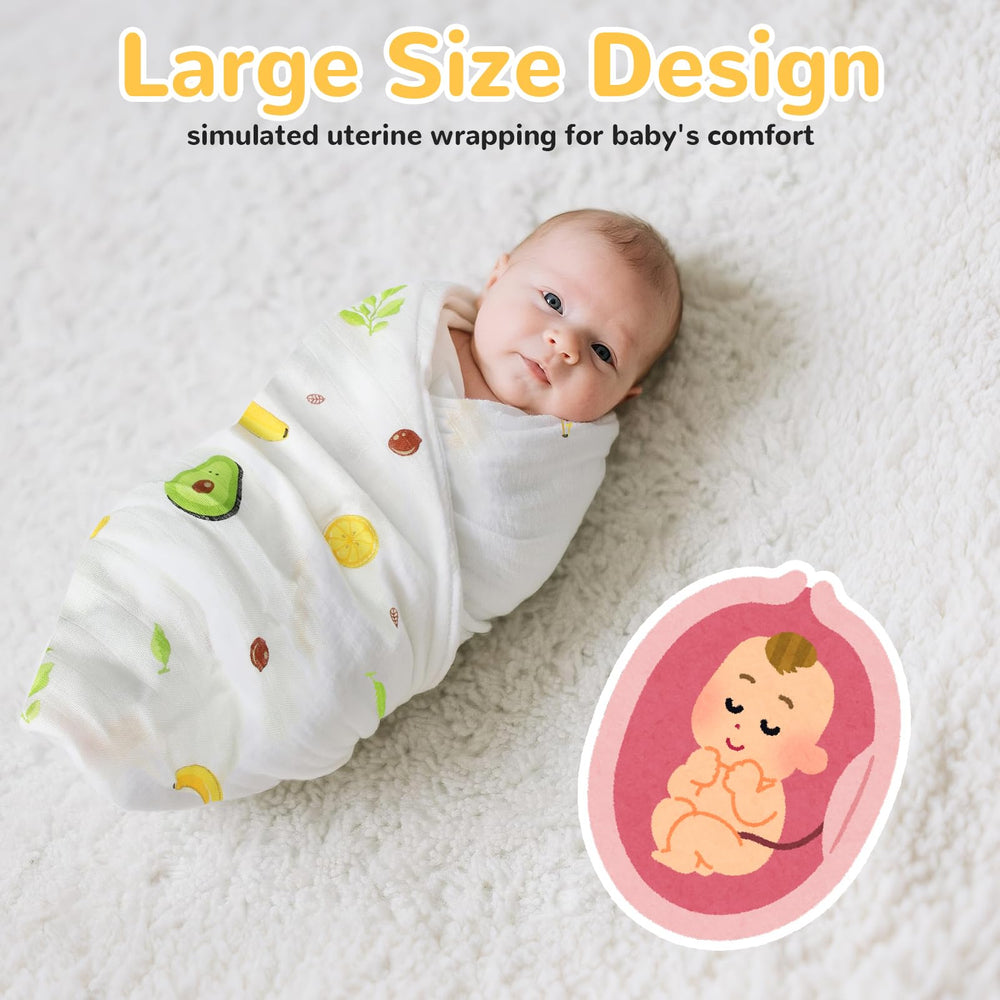 Abdtech large 47x47 swaddle blanket doubles as stroller cover