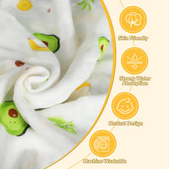 Abdtech four-pack swaddle blankets used as nursing towels and burp cloths