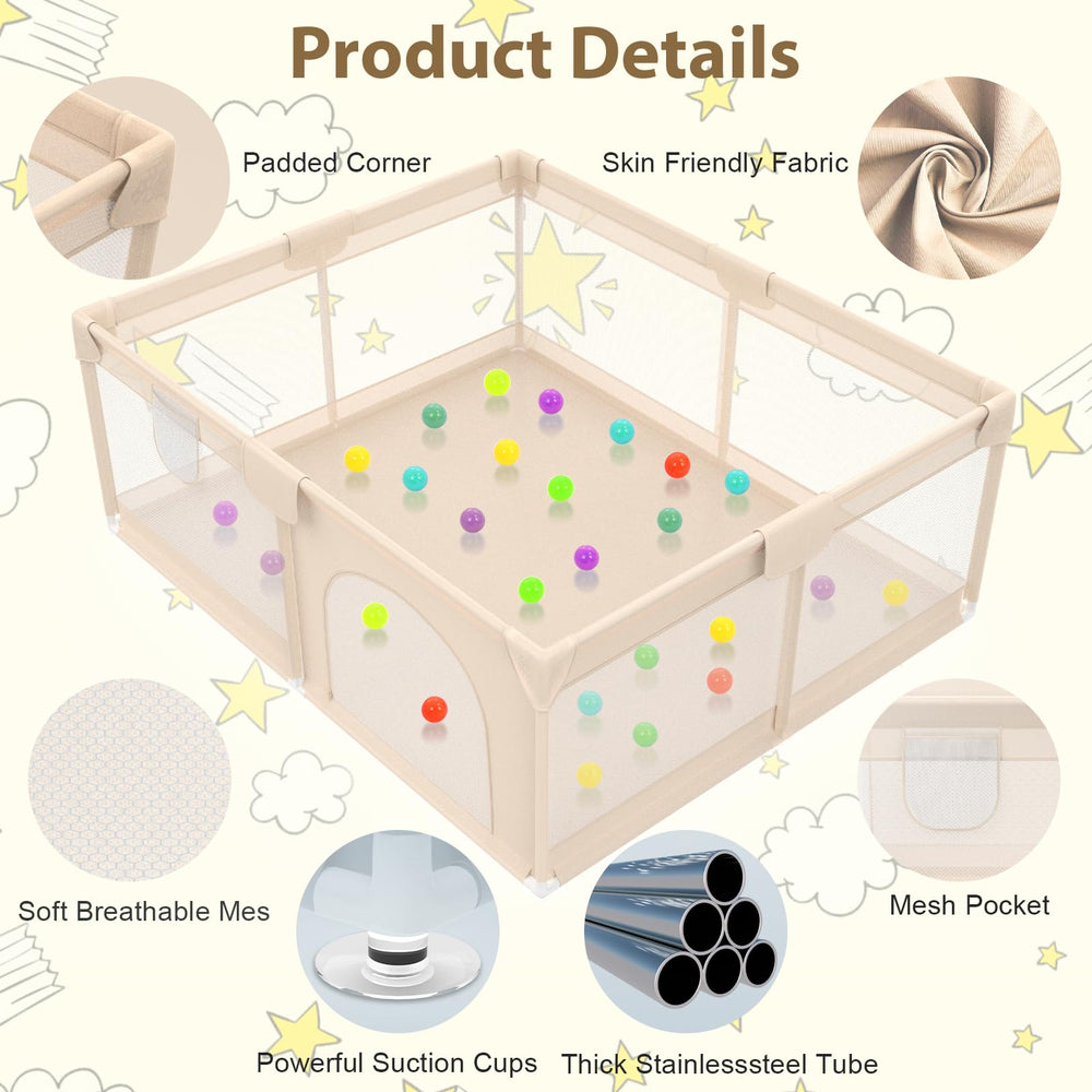 Abdtech playpen apricot outer pocket for toys and essentials