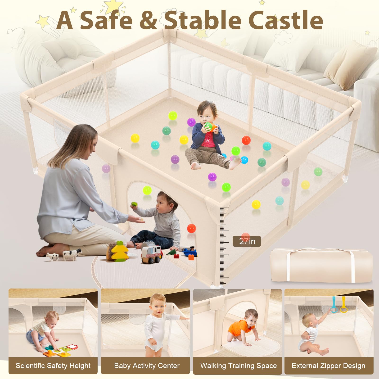 Abdtech Playpen tool-free and quick to assemble in minutes