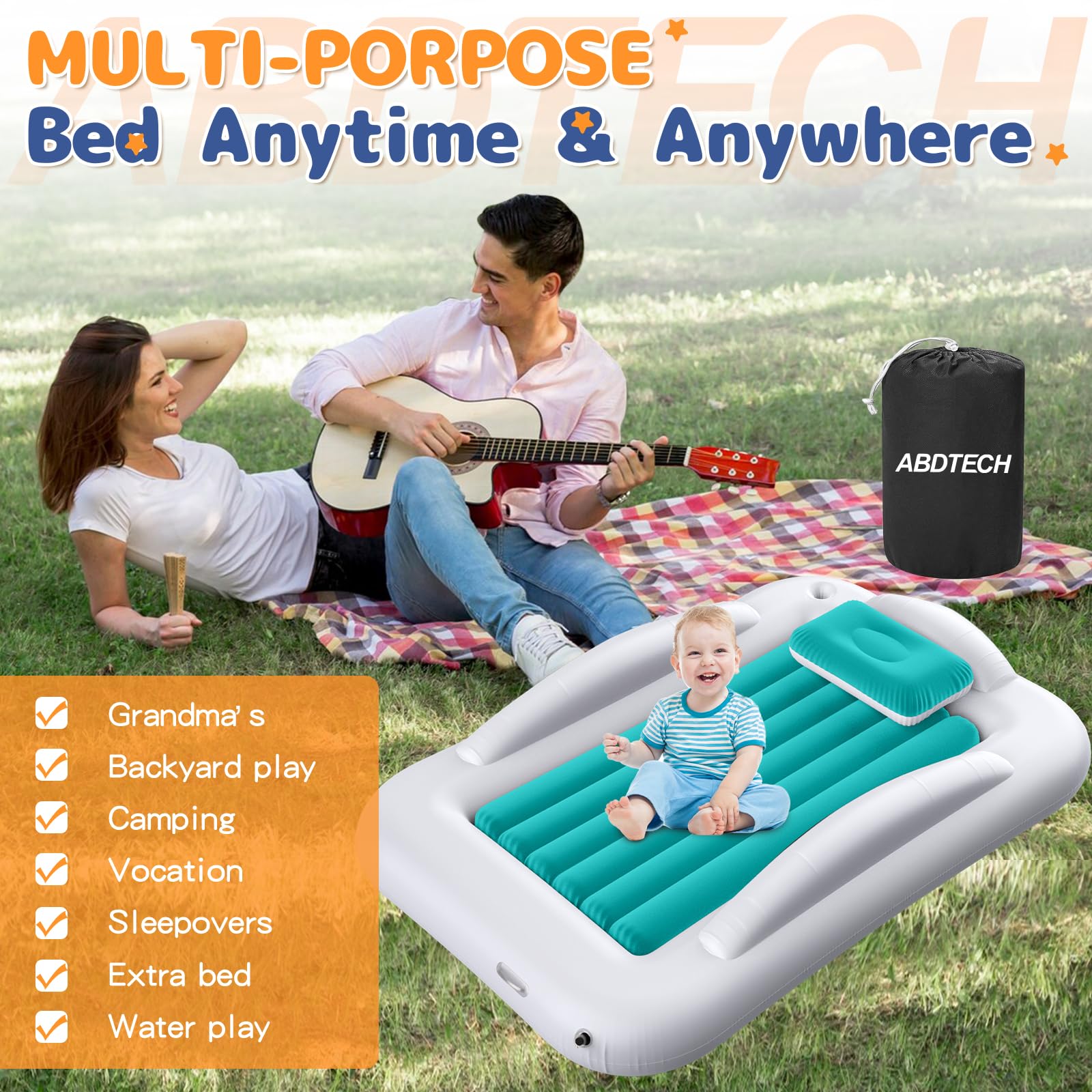 Abdtech safety sides and easy carry make travel safer.