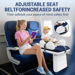 Abdtech inflatable toddler airplane bed pillow section shows adjustable comfort