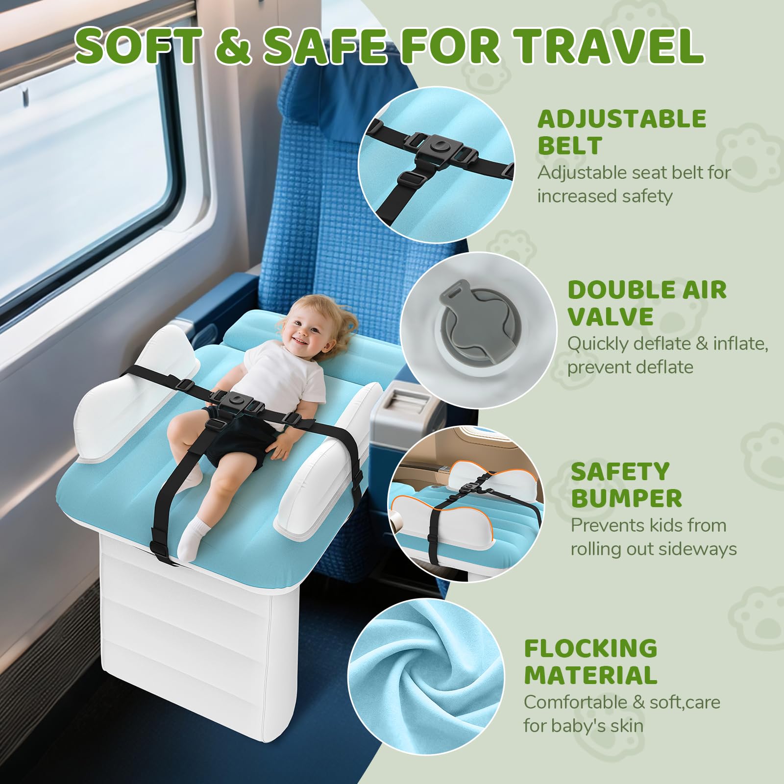 Abdtech inflatable bed with pump shows quick setup before takeoff.