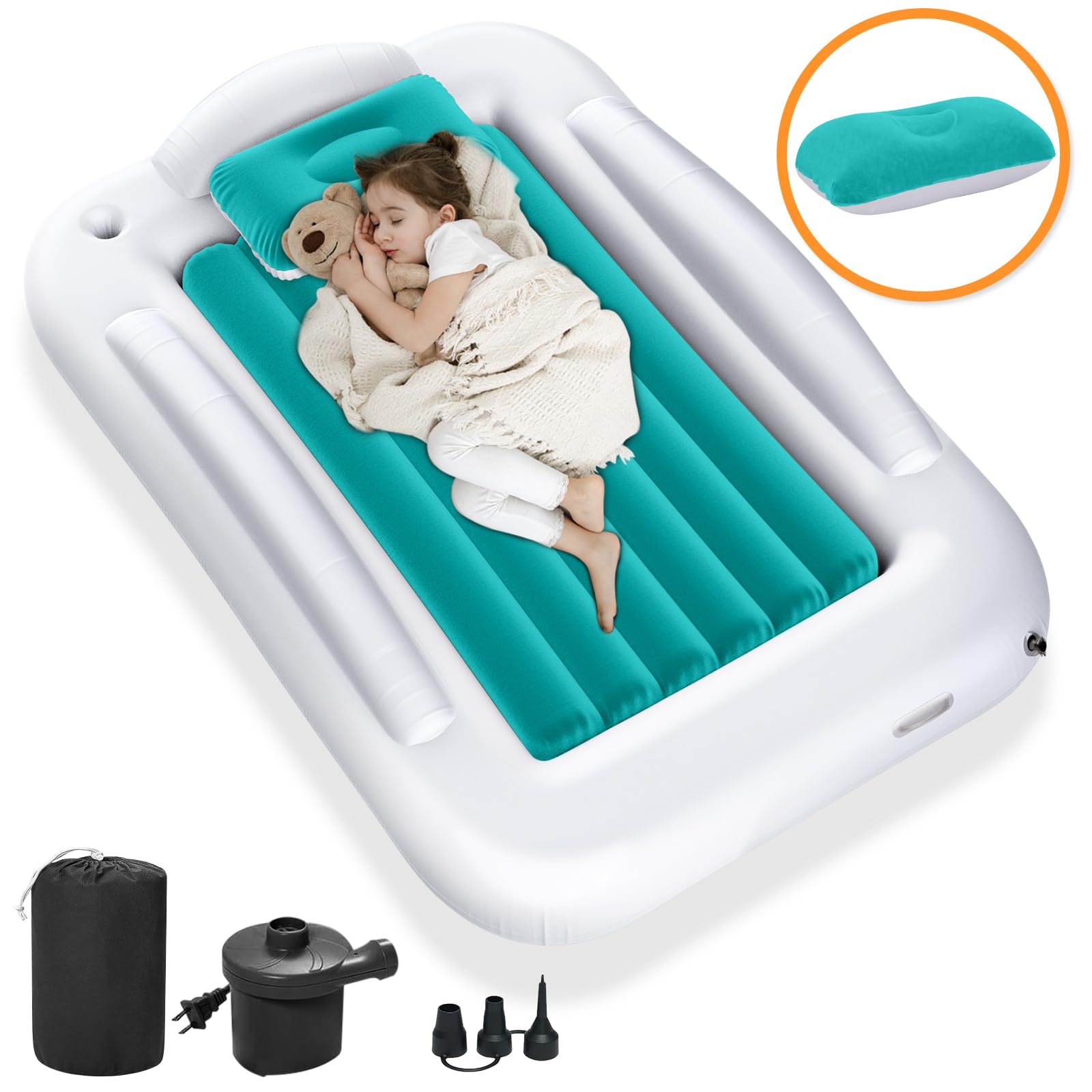 Abdtech inflatable bed ideal for sleepovers and camping trips.