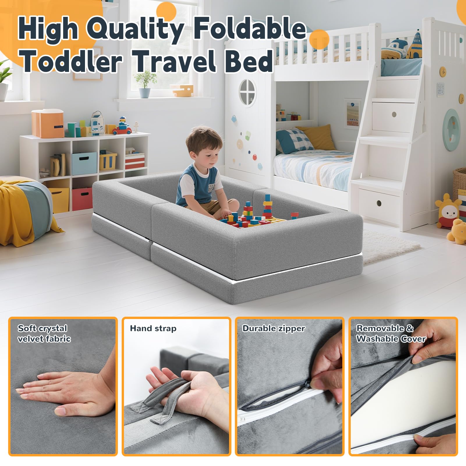 Abdtech bed uses high-density 30D foam for firm, supportive padding.