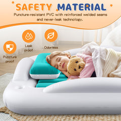 Abdtech toddler travel bed with safety sides prevents rolling during sleep.