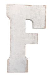 ABELLOTS large wooden alphabet wall decor F with distressed finish adds rustic wall charm.