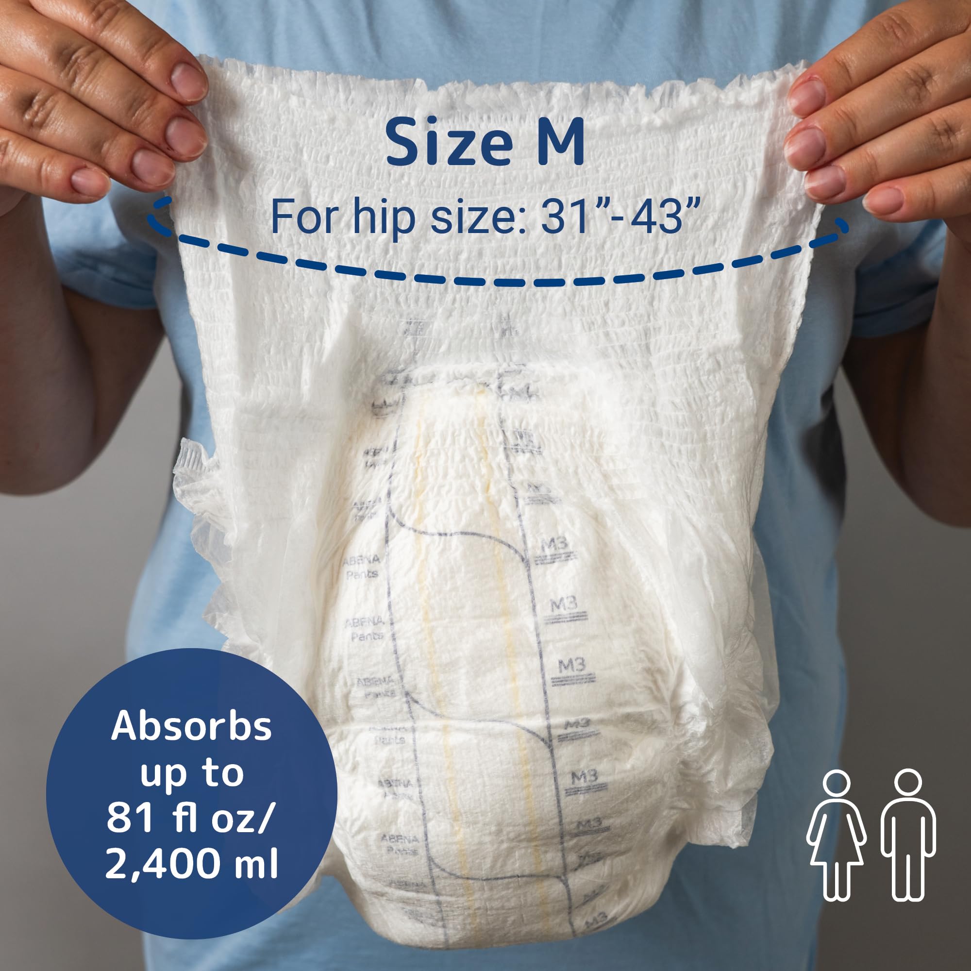 Abena Pants with stand-up leak guards for protection