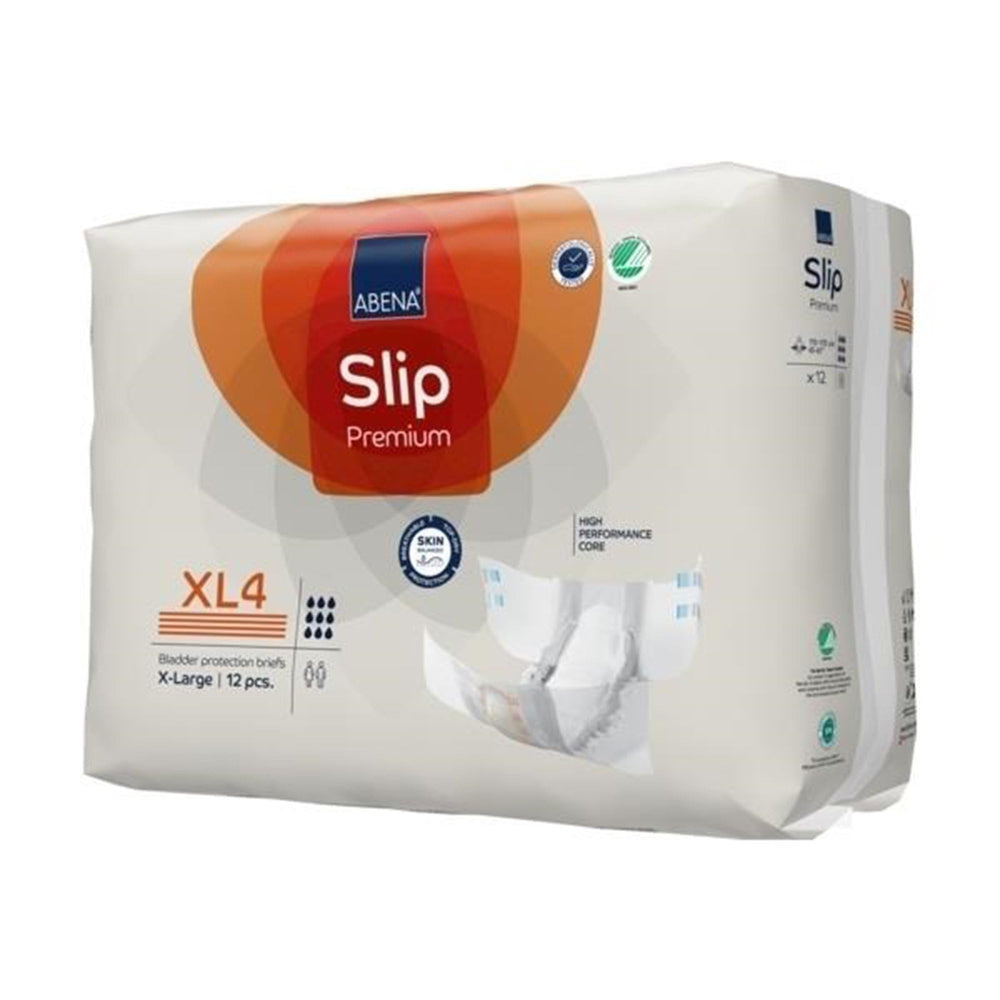 Abena Slip Premium XL4 all-around protection guards front and back.