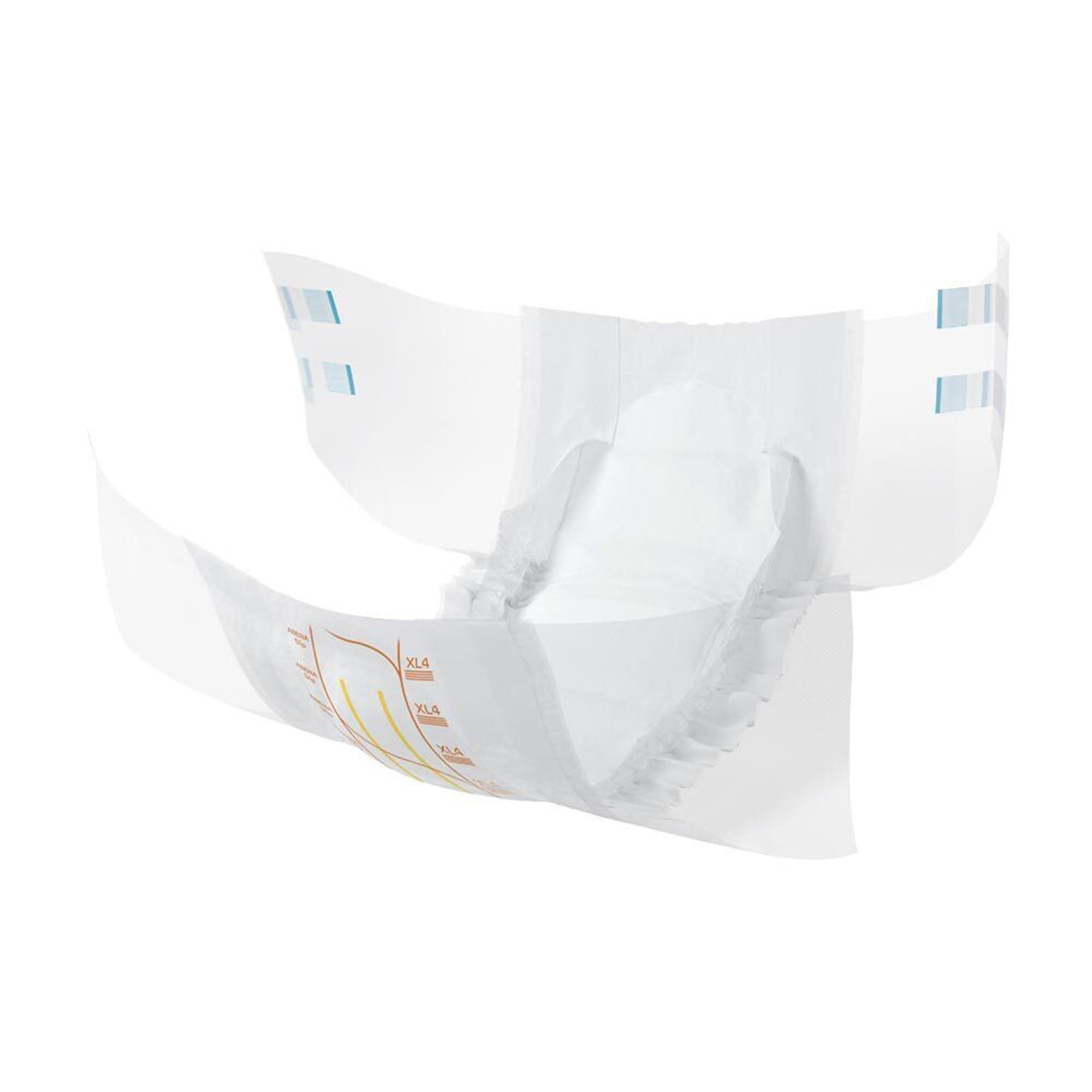Abena Slip Premium XL4 repositionable tapes for a customizable fit.