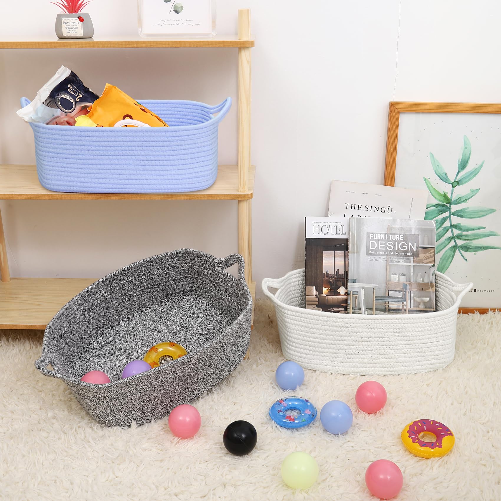 ABenkle artistic decorative basket with minimalist design to enhance any room.