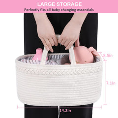 ABenkle Diaper Caddy removable dividers demonstrate flexible three-compartment setup.
