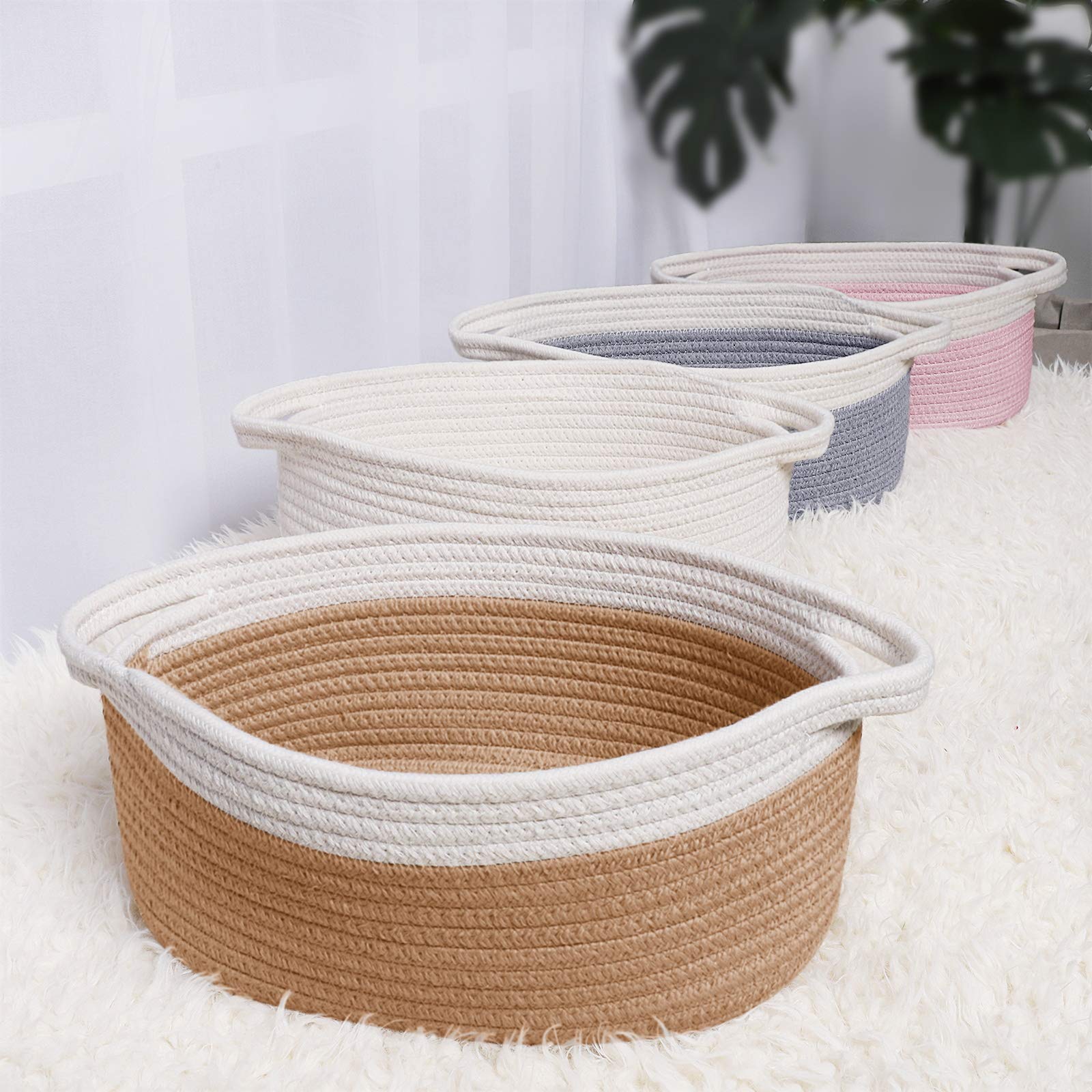 ABenkle baby shower gift idea basket with practical storage potential.