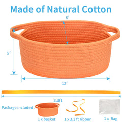 ABenkle boho rope basket for nursery, keeps small items neat.