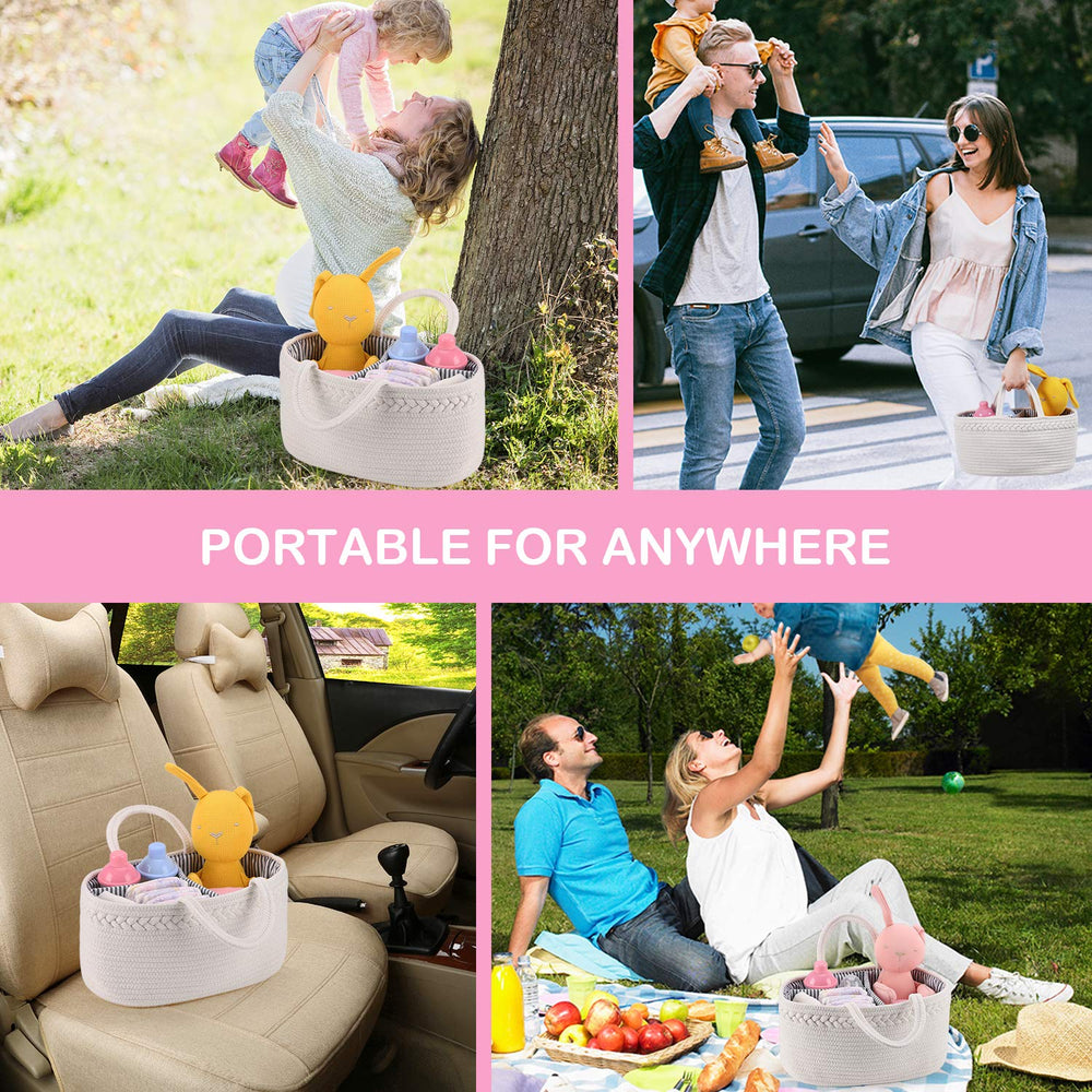 ABenkle Large capacity storage fits diapers and creams.